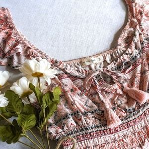 🔖NWT! Live To Be Spoiled Ruffled Crop Top Summer Boho Chic!